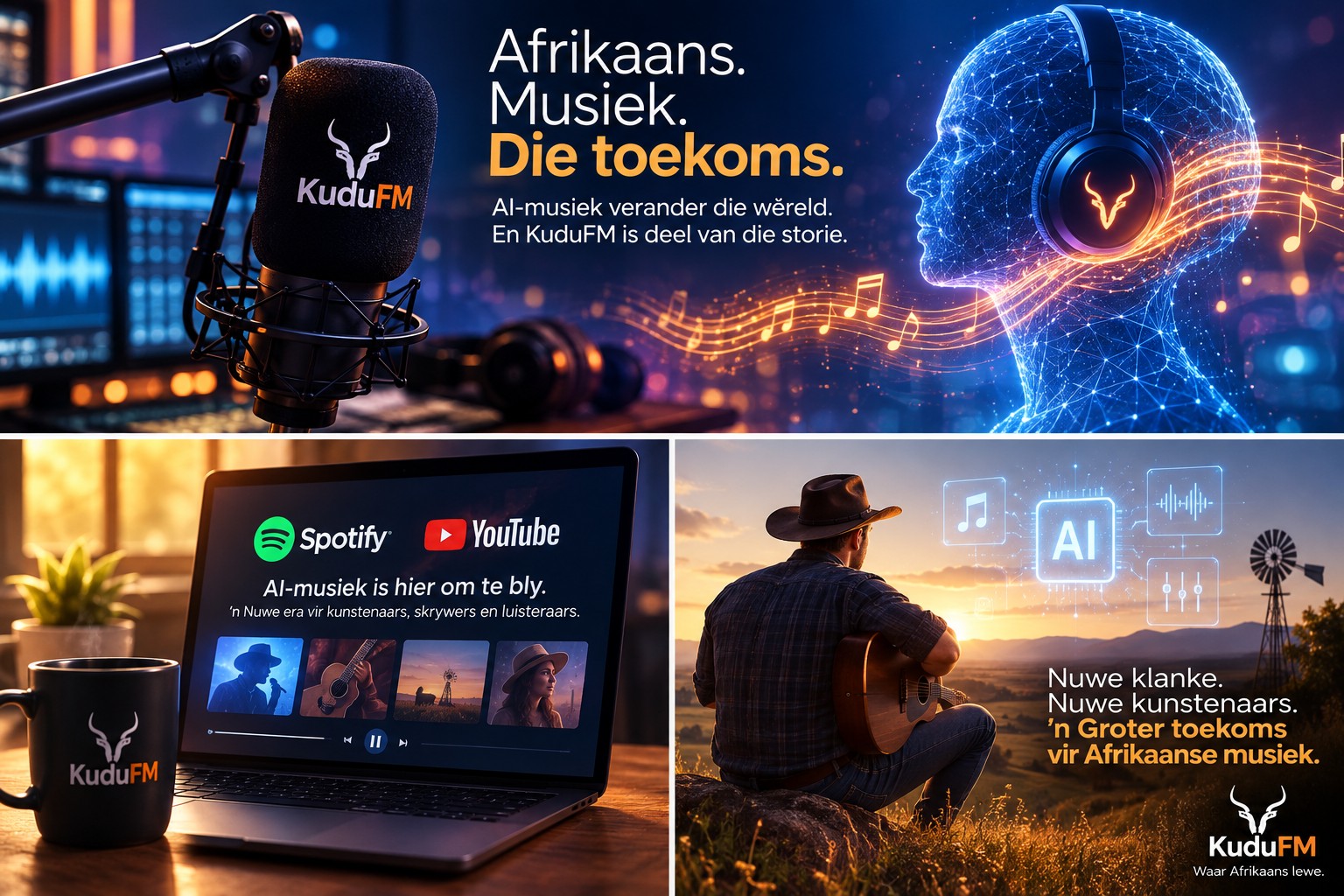 Kudu FM konsep oor Spotify, YouTube en die toekoms van Afrikaanse AI-musiek